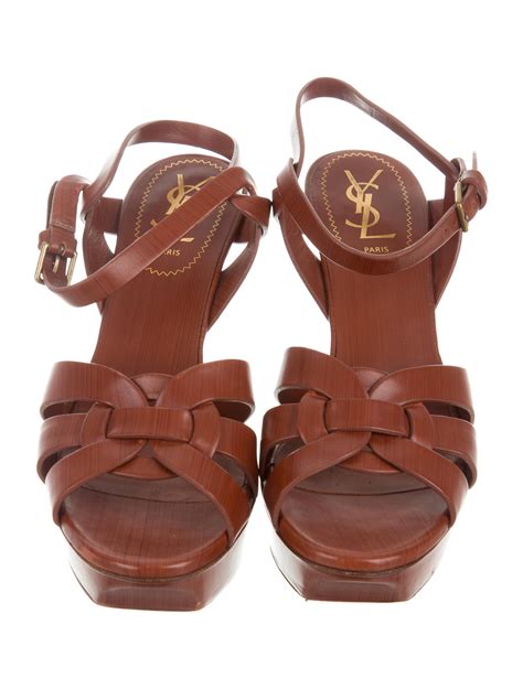 ysl tribute sandals 75 tan|ysl tribute platform sandals.